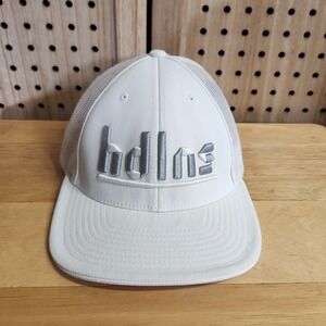 Pacific Headwear Hat Mens 404M Sm Med White Baseball Cap Mesh Back Pro Model